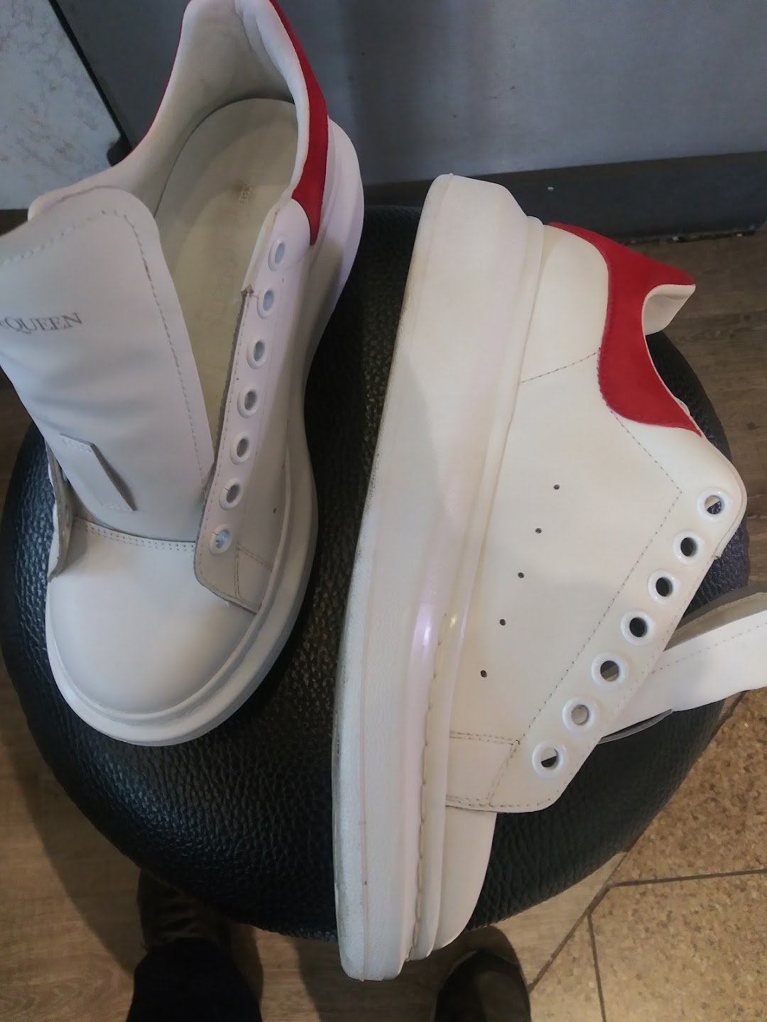 Customer shoes at Heel Quik